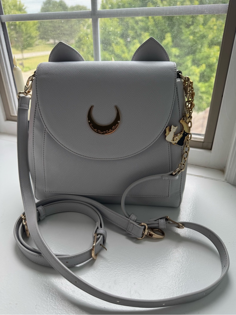RARE Samantha Vega x Sailor Moon Diana 3-Way Backpack Gray + Charm